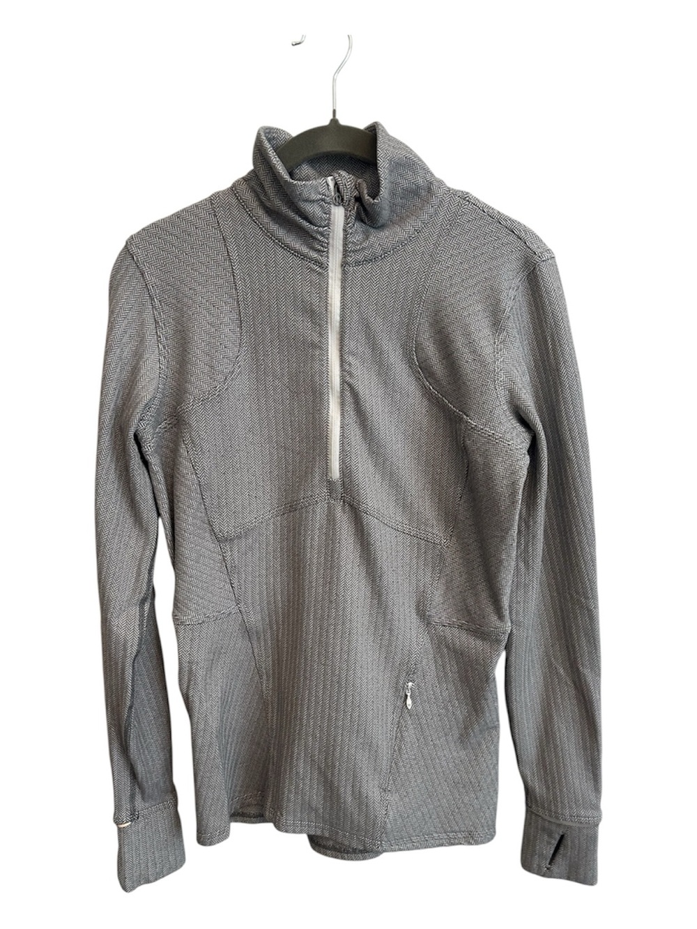 lululemon athletica Gray houndstooth Half-Zip Pullover